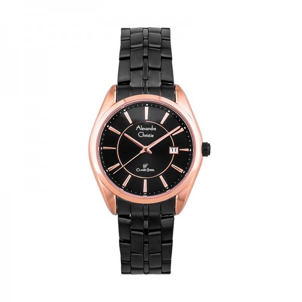 Alexandre Christie AC 8578 Rosegold Black Lady LDBBRBA